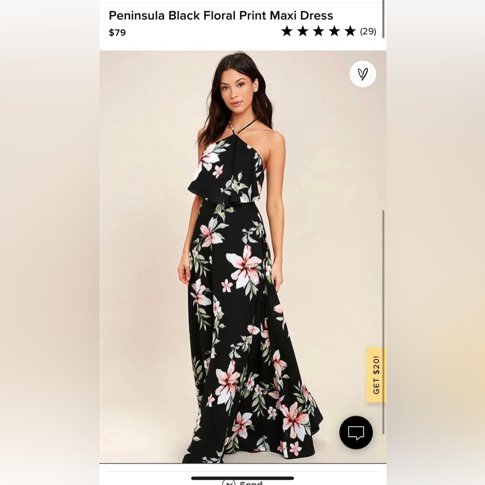 Maxi floral print lulus dress